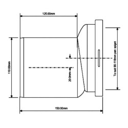 McAlpine Przyłącze kanalizacyjne 90-118x110mm 0,15cm WCE-CON4